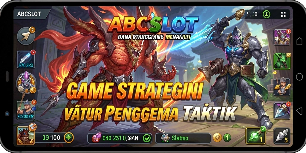 Tampilan gameplay strategi yang menegangkan dan menarik di ABCSLOT.
