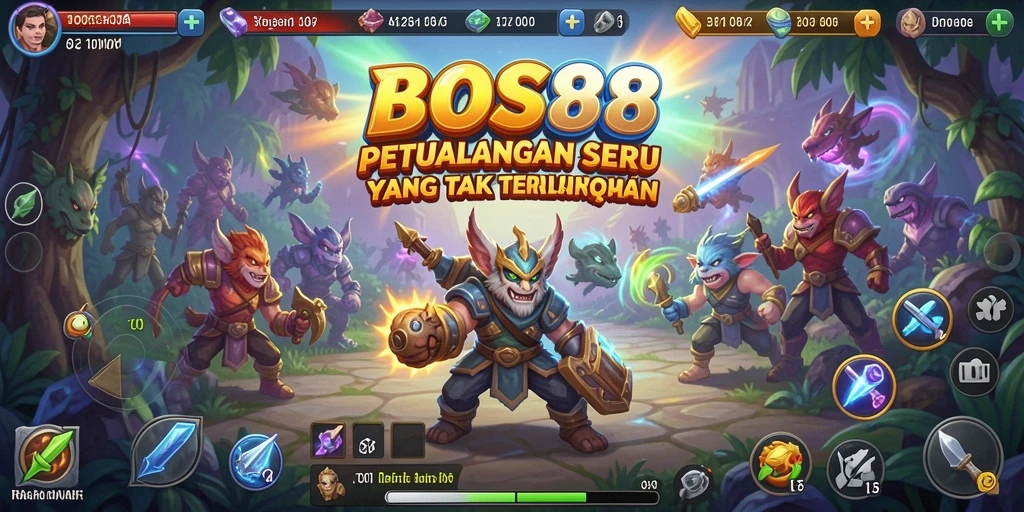 Screenshot gameplay <strong>BOS88</strong> menampilkan momen seru dalam petualangan menggembirakan.