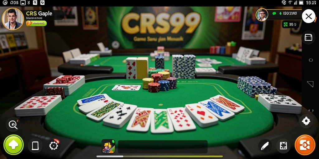 Tangkapan layar dari gameplay Gaple di CRS99.