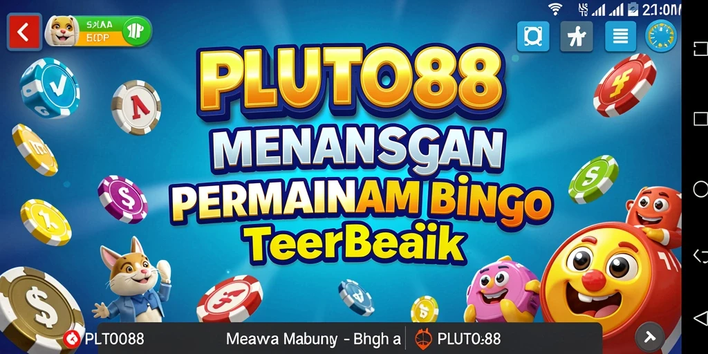 Screenshot gameplay PLUTO88 yang menunjukkan suasana permainan Bingo yang seru.