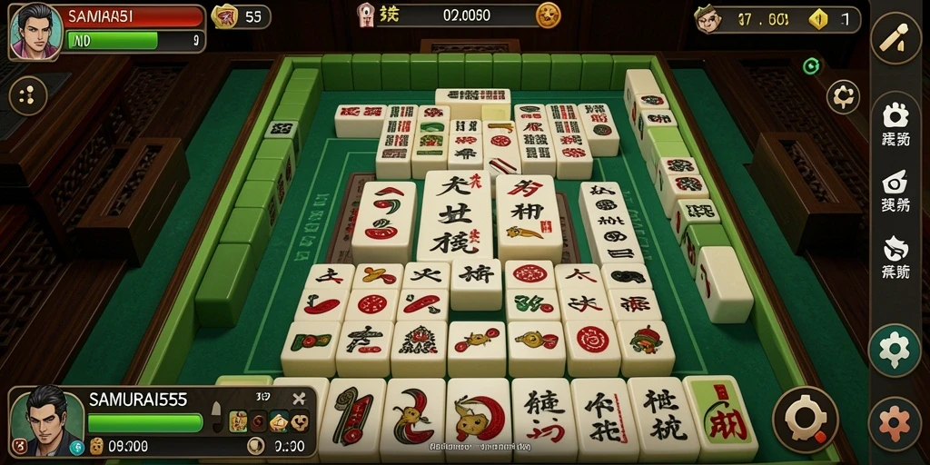 Tangkapan layar menampilkan gameplay Mahjong yang seru dan grafis menarik.