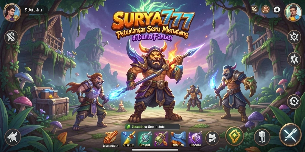 Tampilan menakjubkan dari gameplay adventure di SURYA777.